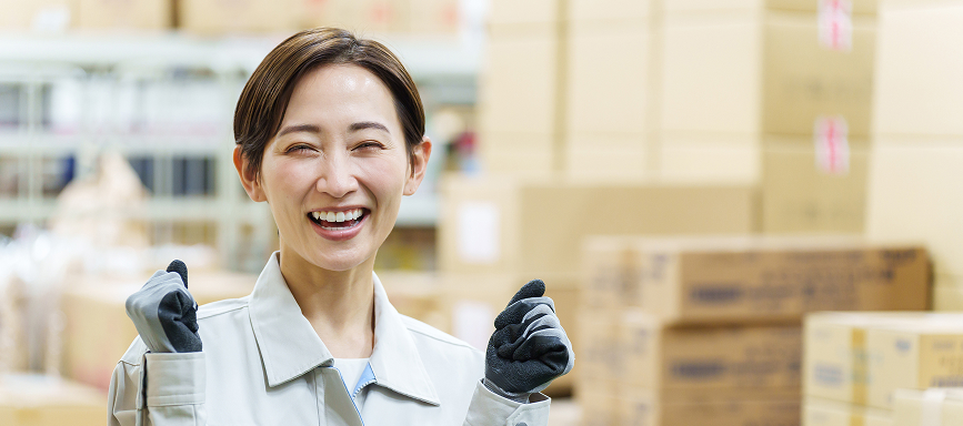 健康的に働く作業員の様子